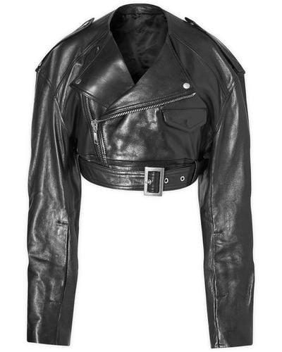 Rick Owens Biker Leather Jacket - Black