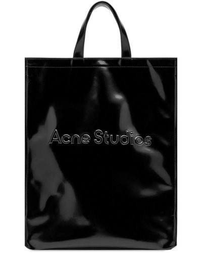 Acne Studios Logo Shopper Tote Bag - Black