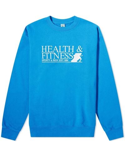 Sporty & Rich Fitness Motion Crew Sweat - Blue