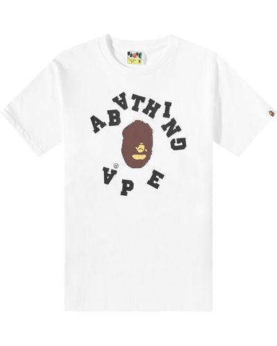 A Bathing Ape Broken University T-Shirt - White