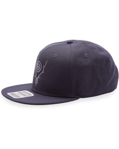 South2 West8 S&T Embroidered Baseball Cap - Blue