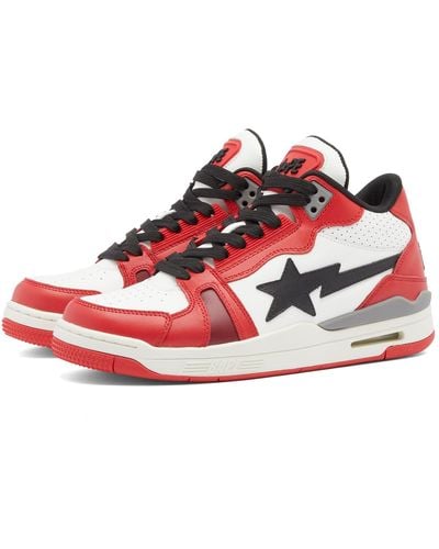 A Bathing Ape Clutch Sta #1 Mid Trainer - Red