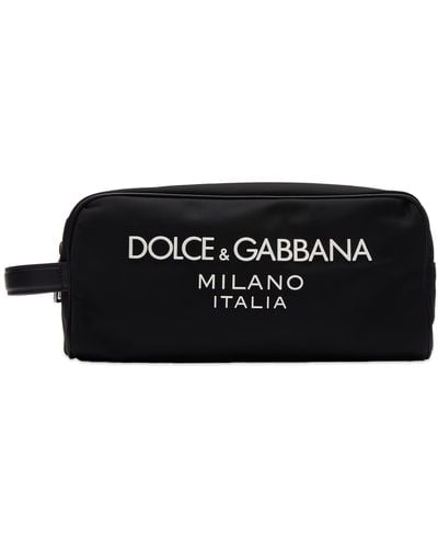 Dolce & Gabbana Nylon Logo Wash Bag - Black