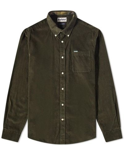 Barbour Ramsey Tailored Cord Shirt - Green