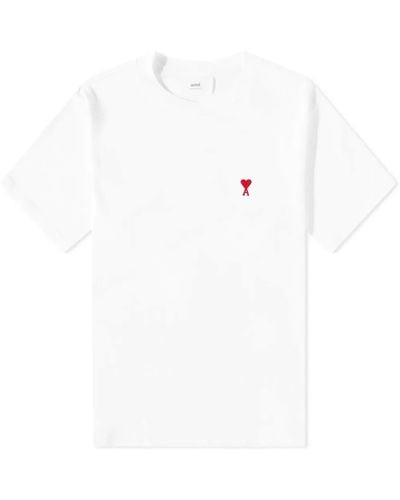 Ami Paris White T Shirt With Logo