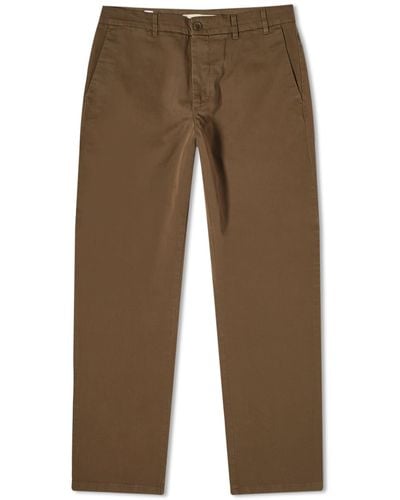 Norse Projects Aros Slim Organic Stretch Twill Chino - Brown