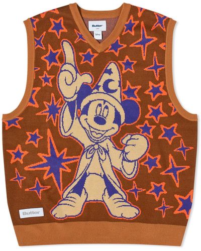 Butter Goods X Disney Starry Skies Knitted Vest - Red