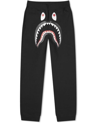 A Bathing Ape Abc Camo Shark Sweat Trousers - Black