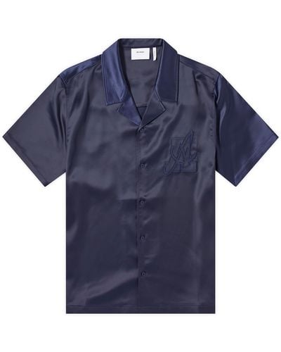 Axel Arigato Cruise Short Sleeve Vacation Shirt - Blue