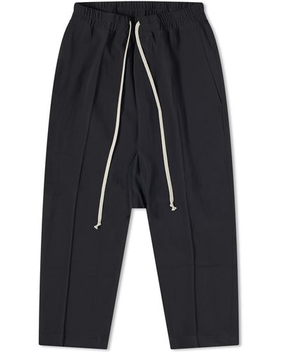 Rick Owens Drawstring Cropped Track Trousers - Blue