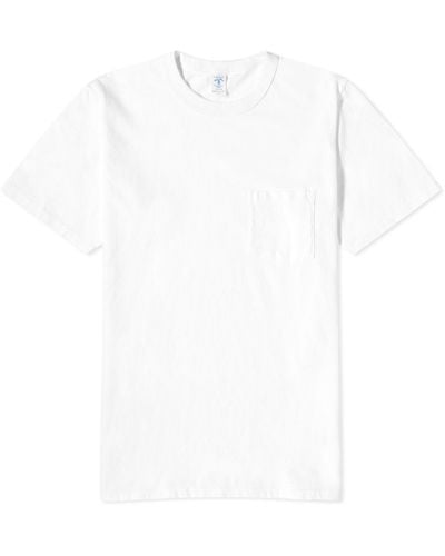 Velva Sheen Pigment Dyed Pocket T-Shirt - White
