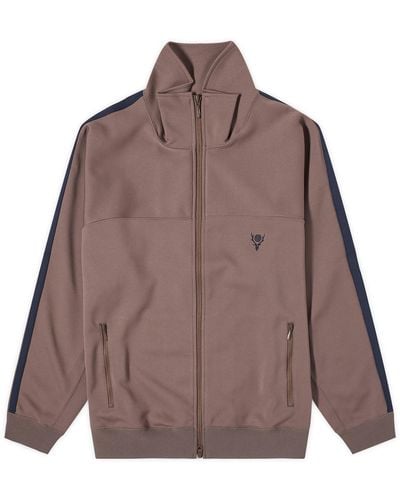 South2 West8 Trainer Track Jacket - Brown