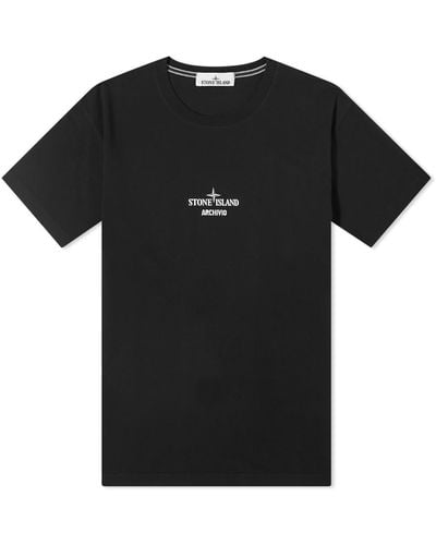 Stone Island Archivo Print T-Shirt - Black