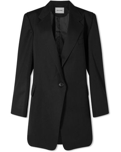 Low Classic Ovesized Wool Blazer Jacket - Black