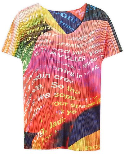 Pleats Please Issey Miyake t-shirt Plissé à Manches Courtes Noir CI