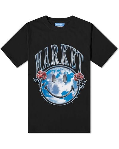 Market Smiley Reflect T-Shirt - Black