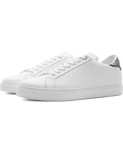 Paul Smith Beck Stripe Heel Tab Sneakers - White