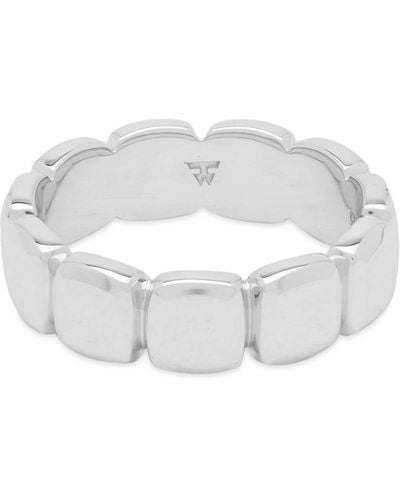 Tom Wood Cushion Band Ring 925 Sterling - White