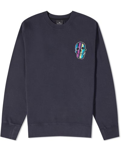 Paul Smith Stripe Crew Sweater - Blue