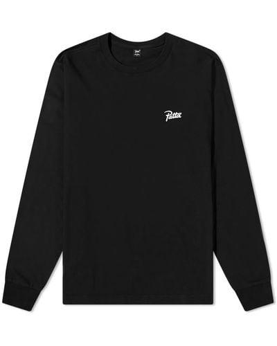 PATTA Long Sleeve Positive Vibrations T-shirt - Black