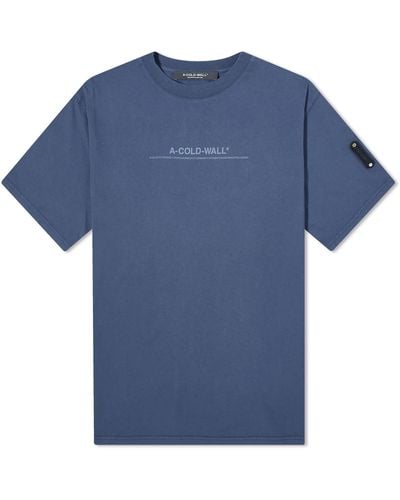 A_COLD_WALL* Discourse T-Shirt - Blue