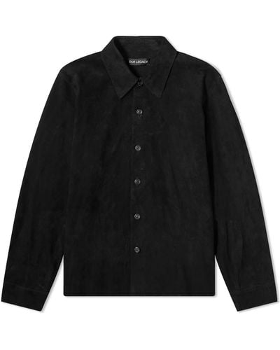 Our Legacy Suede Welding Shirt - Black