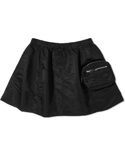 Toga Nylon Twill Mini Skirt - Black
