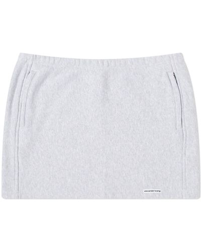 Alexander Wang Mini Logo Sweat Skirt - White