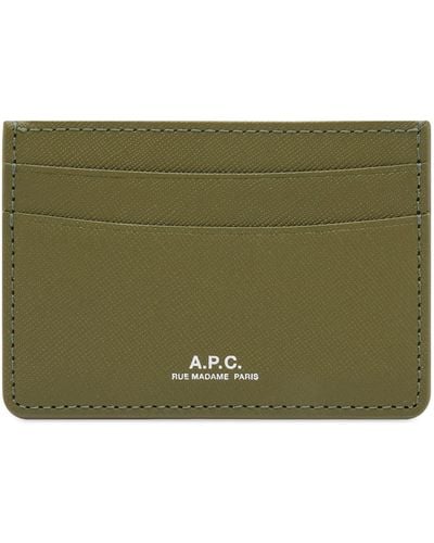 A.P.C. André Card Holder - Green