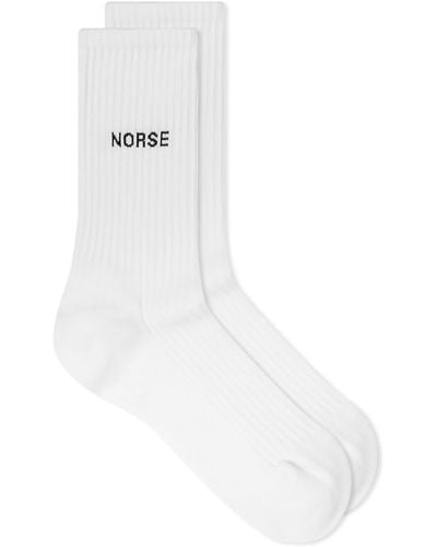 Norse Projects Bjarki Logo Sock - White