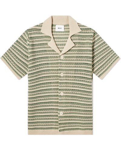 NN07 Henry Knit Vacation Shirt - Green