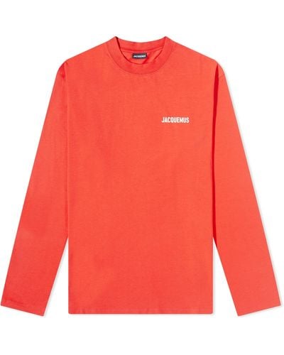 Jacquemus Classic Logo Long Sleeve T-Shirt - Orange