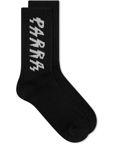 by Parra Spiked Logo Crew Socks - Black