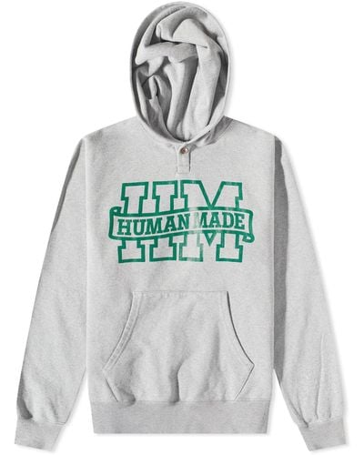 Human Made Snap Popover Hoodie - Gray