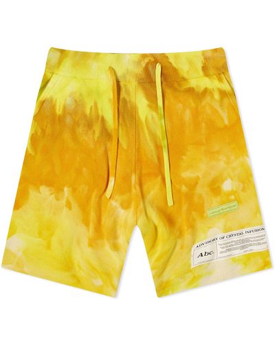 Advisory Board Crystals Tie-dye Shorts - Yellow
