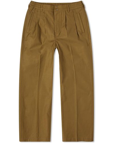 Garbstore Pleated Wide Easy Trousers - Green