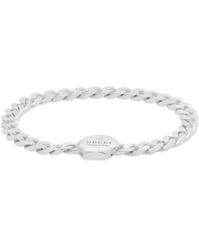 Gucci Trademark Gourmette Bracelet - White