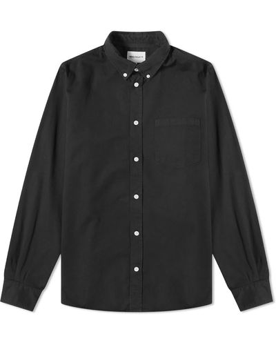 Norse Projects Anton Light Twill Button Down Shirt - Black