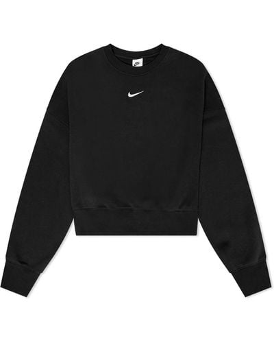 Nike Phoenix Fleece Oversized Crew Sweat - Black