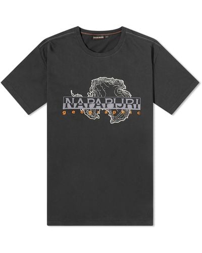 Napapijri Iceberg Graphic Logo T-Shirt - Black