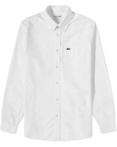 Lacoste Button Down Oxford Shirt - White