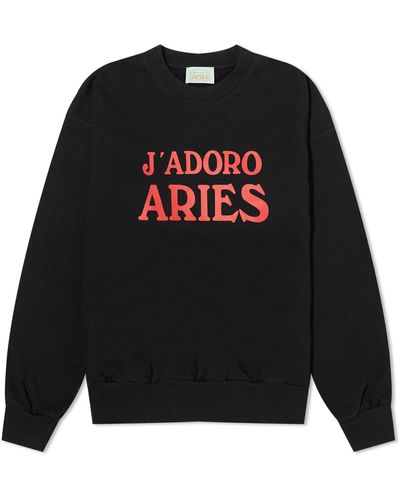 Aries J'Adoro Crew Sweat - Black