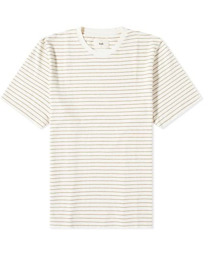 Folk Textured Stripe T-Shirt - Natural