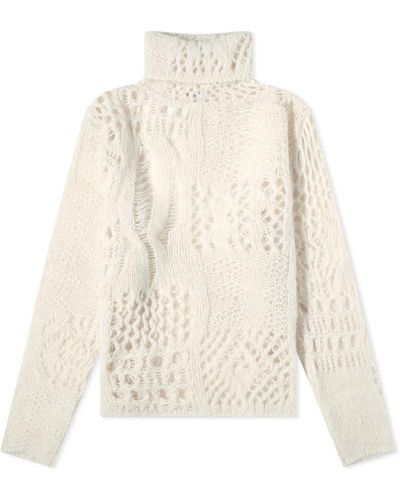 Our Legacy Crochet Roll Neck Sweater - White
