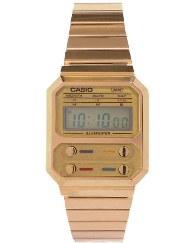 G-Shock Vintage A100 Digital Watch - Metallic