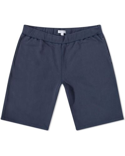 Sunspel Loopback Shorts - Blue