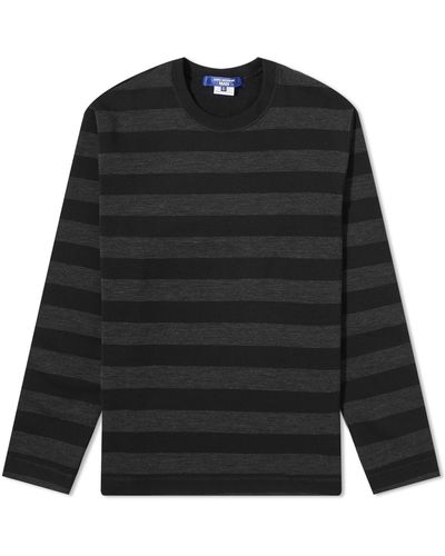 Junya Watanabe Stripe Long Sleeve T-shirt - Black