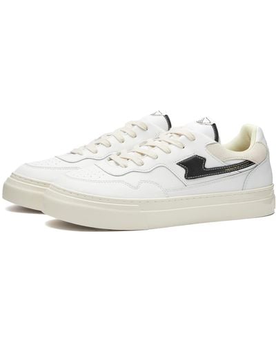 Stepney Workers Club Pearl S-Strike Leather Trainers - White