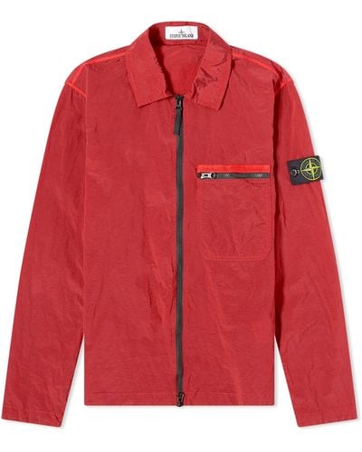 Stone Island Nylon Metal Shirt Jacket - Red
