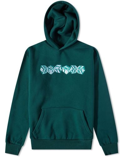Butter Goods Embroidered Cubes Hoodie - Green